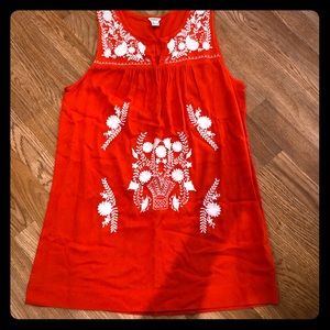 Forever 21 embroidered tunic orange, large